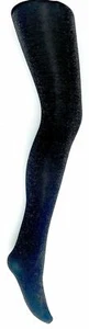 Children's Tights- Kids Sparkly Party Tights-Black & Silver Tight------- - Picture 1 of 3