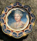 Coalport Corintia Cabinet Plate Commemorates The Queen's 80th Birthday 503/1000