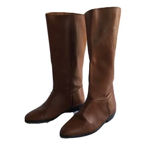 WESTIES Womens VEGAS Tan Leather Midcalf Boots Sz 9M Made In BRAZIL - Picture 1 of 12