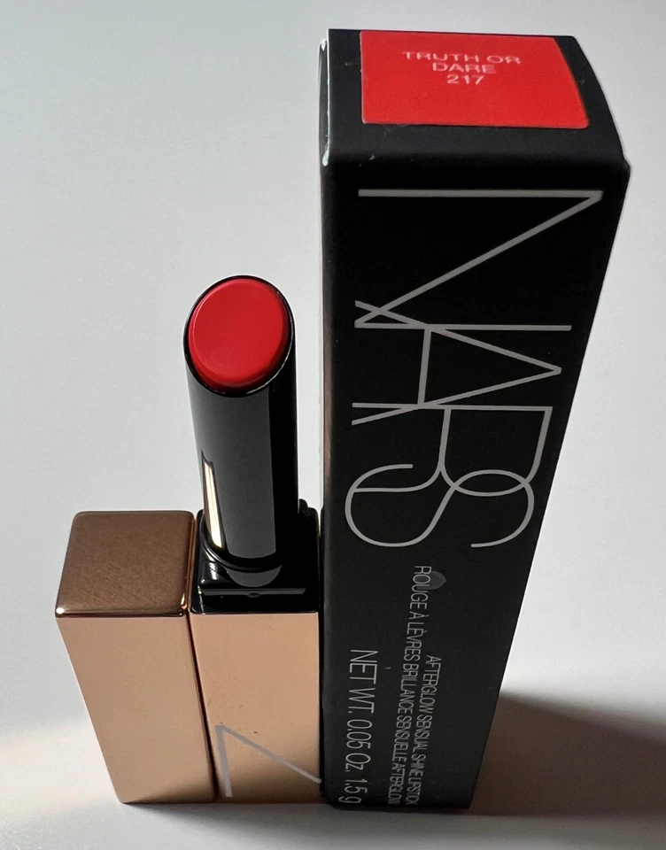 NARS Afterglow Shine Lipstick 217 Truth or Dare – Hydrating Color 0.05 oz