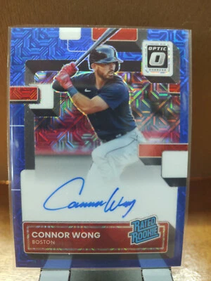 2022 Donruss Optic Rated Rookies Signatures Blue Mojo #47 Connor Wong /99 - Image 1 of 2