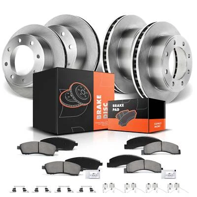 Front & Rear Disc Brake Rotor & Brake Pad for Ford F-350 Super Duty 1999-2004  - Imagem 1 de 4