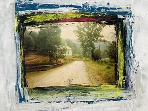 Photo Collage Painting West Virginia Country Church Religious 10x10 Canvas - Picture 1 of 17