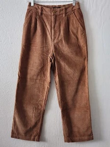 Vans Pants Womens Size 26 Brown Corduroy Casual Straight Leg Slash Pocket - Picture 1 of 8