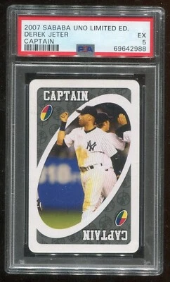 2007 Uno Derek Jeter Limited Edition Derek Jeter Captain PSA Graded 5 EX - Image 1 of 2
