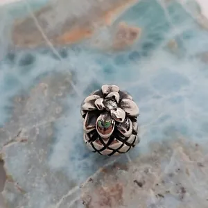 Authentic Retired Pandora Pineapple With Diamond 925 ALE One of a Kind - Picture 1 of 13