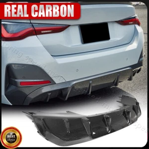 For BMW G26 i4 M50 M Sport Hatchback 2022UP REAL CARBON Rear Bumper Diffuser Lip - Bild 1 von 15