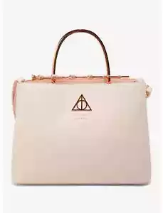 Loungefly Harry Potter Deathly Hallows Elder Wand Pink (Pebble Texture) Handbag - Picture 1 of 4