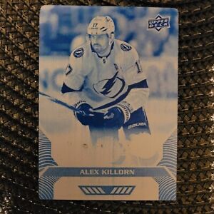 20-21 NHL MVP UD Alex Killorn 1 of 1 BLUE Printing Plate Lightning