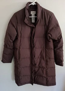 LL Bean Coat Long Goose Down Women's Medium Winter Cold Weather Jacket NO Hood - Picture 1 of 7