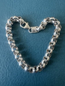 Vintage .999 REINES Silber USA Designer Rolo Kette Armband. - Bild 1 von 10