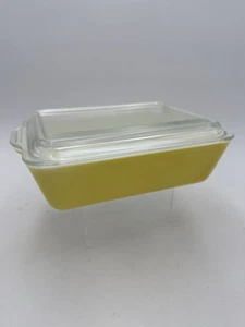 VTG Pyrex Yellow 1.5 Qt Refrigerator Dish 0503 with Lid 503-C - Picture 1 of 22