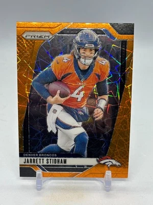 Jarrett Stidham 2024 Panini Prizm - Orange Lazer Prizm #83 - Denver Broncos - Image 1 of 2