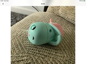 WowWee Fingerlings Light Up sounds Narwhal “Nikki” With Light Up Mood Horn! Rare - Picture 1 of 6