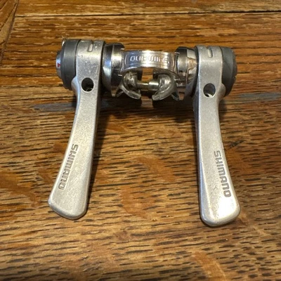 SHIMANO SL-A400 SHIFT LEVER SET 7 SPEED INDEX LIGHT ACTION SHIFTER VINTAGE  - Image 1 of 4