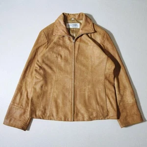 BALMAIN Leather Jacket Suede Deerskin Camel Light brown Ladies Womens Authentic - Picture 1 of 20