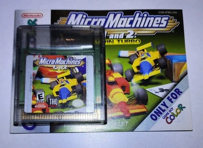 Micro Machines 1 And 2 Twin Turbo With Manual Nintendo Game Boy Color Tested - Image 1 of 4