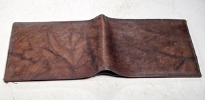 Vintage Mundi New Visions Brown Leather Bifold Wallet - 1980s Genuine - Picture 1 of 9