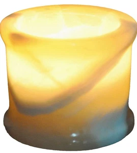Candelabro egipcio de piedra/mármol de alabastro real votivo - Imagen 1 de 2
