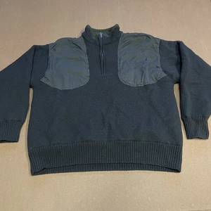 Beretta Sweater Mens XL Wool Half Zip Padded Shooting Patch Pullover Outdoor Hun - Picture 1 of 11