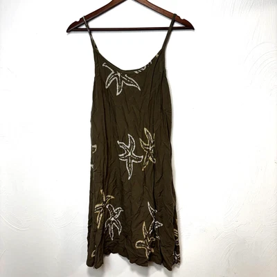 Peppermint Bay Beach Dress Sundress Mini Short Green Starfish Travel Sleeveless - Image 1 of 4