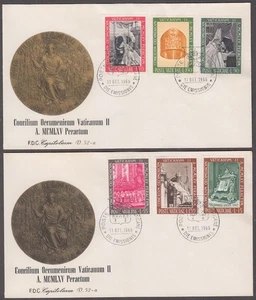 VATICAN Sc 439-44.4 SET of 2 FDCs - SCHLUSS of VATICAN II ÖKUMENICAL CONZIL - Bild 1 von 1