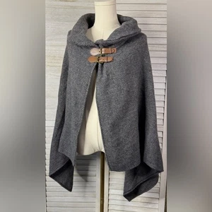 Lauren Ralph Lauren Cape grau mit hellbraunen Schnallen. One Size. Top Zustand - Bild 1 von 6