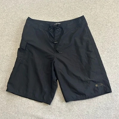 Pantalones Cortos Oakley Para Hombre 34 Negros Bermudas Board Shorts Bolsillo Carga Verano Foto 1 de 4