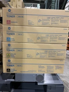 Full Set of 4 Konica BizHub Toners TN611C TN611M TN611Y TN411K (C451 & others) - Picture 1 of 1