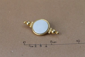 PORCELLANA - SPILLA CON PIASTRA TONDA - 8x3cm - Picture 1 of 1