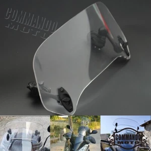 Clear Motorcycle Windshield Extension Spoiler Deflector For Honda Harley Suzuki - Picture 1 of 12