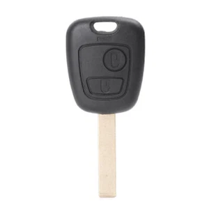 Flip Remote Key Case Shell Schlüsselanhänger 2 Taste für Peugeot 206 307 Schwarz - Picture 1 of 6