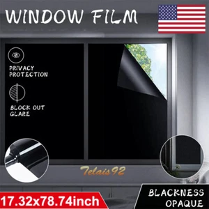 Blackout Window Film, Sun Blocking Window Privacy Cover for Glass, Removable NEW - Picture 1 of 17