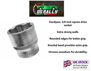 Goodyear 3/8" Drive Standard Shallow Square Metric Socket 24mm Genuine Quality - Picture 1 of 1