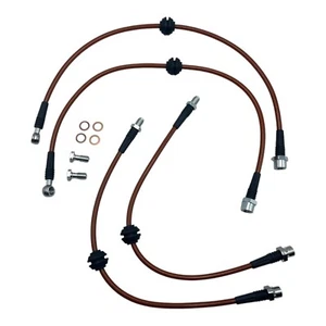 2004-2006 MINI Cooper WMW Orange Stainless Steel Brake Line Kit R50 R52 R53 - Bild 1 von 13