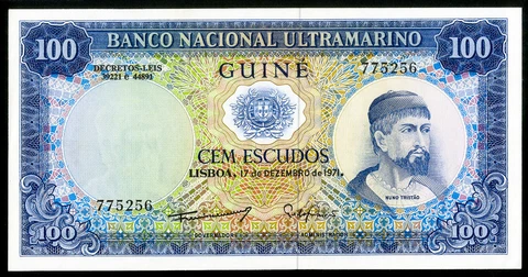 Portuguese Guinea Paper Money 100 Escudos Cover