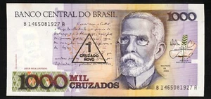 Billete Brasil 1000 Cruzados - 1989 - UNC - P-216b - Imagen 1 de 2