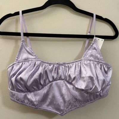 Novo com etiquetas Urban Outfitters Out From Under Lavender Paris Silky Bralette - G - Imagem 1 de 4