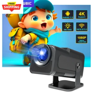 4K Android 11 Projector Native 1080P 390ANSI HY320 Dual BT5.0 1920*1080P Cinema - Picture 1 of 14