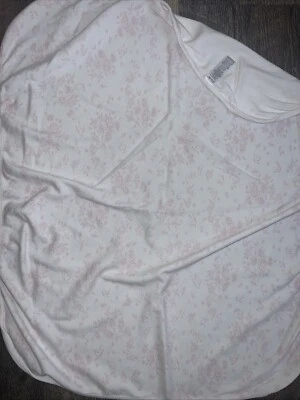 Little Me Bebé Niña Blanco Rosa Floral Recepción Envoltura Manta Algodón Flores Foto 1 de 3