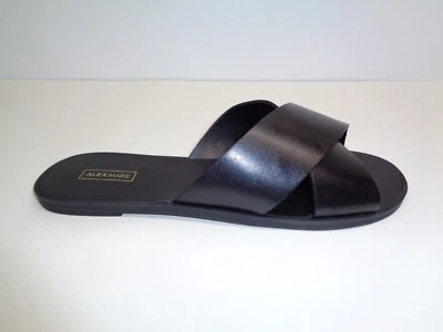 Alex Marie Size 6.5 M KALYN Black Leather Crisscross Sandals New Womens Shoes - Image 1 of 4