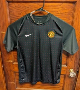 Nike Dri-Fit Manchester United Dot Pattern Jersey 2011 Men L Patch Back Spellout - Picture 1 of 11
