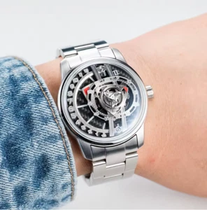 OBLVLO Rotor Automatikuhr Edelstahl leuchtend wasserdicht Uhr - Bild 1 von 6