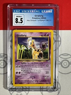 CGC 8.5 2000 Pokemon Neo Genesis 1st Edition Girafarig 58/111 Common PSA 1005 - Image 1 of 2