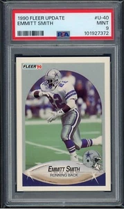 1990 Fleer Update Emmitt Smith #U-40 PSA 9 Mint RC - Picture 1 of 2