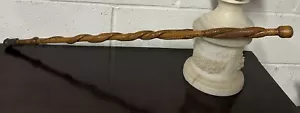 Unusual Vintage Carved Snake Pattern Walking Cane Stick - Picture 1 of 17