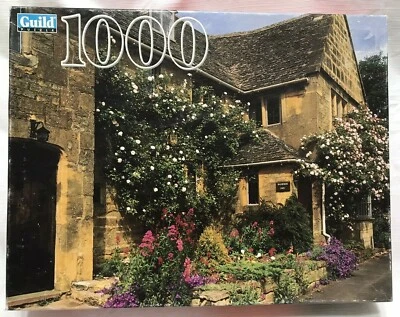 Cottage Cotswold England 1000 Piece Jigsaw Puzzle Guild Hasbro SEALED - Image 1 of 4