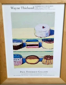 WAYNE THIEBAUD 2009 ART PRINT POSTER FRAMED CONFECTION MEMORIES CAKE PASTRY OG - Picture 1 of 21