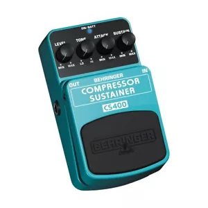 Green Guitar Effect Pedal Compress Sustainer with Level Sustain Controls - Picture 1 of 4