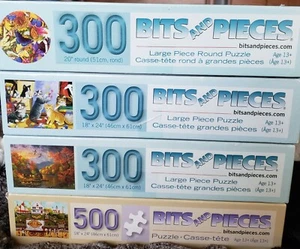 4 Bits & Pieces Puzzles 300 Pieces, One 500 pc. Round PZbp4 - Picture 1 of 12